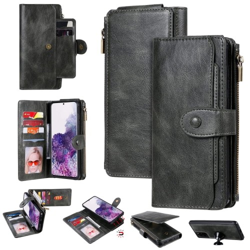 Wielofunkcyjny Pokrowiec Etui do Samsung Galaxy S20 Plus ciemny szary