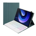 Zielone Etui Podświetlana Klawiatura TouchPad do Xiaomi Pad 6 / Pad 6 Pro
