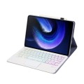 Fioletowe Etui Podświetlana Klawiatura TouchPad do Xiaomi Pad 6 / Pad 6 Pro