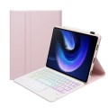 Różowe Etui Podświetlana Klawiatura TouchPad do Xiaomi Pad 6 / Pad 6 Pro