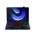 Czarne Etui Podświetlana Klawiatura TouchPad do Xiaomi Pad 6 / Pad 6 Pro