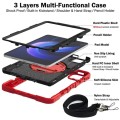 Shockproof Pancerne Etui z Paskiem do Xiaomi Pad 6/6 Pro czerwone