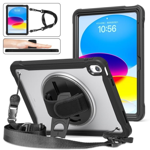 Pancerne Etui Obudowa z Uchwytem i Paskiem do iPad 10 10.9 czarne