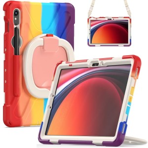 Shockproof  Pancerne Etui z Uchwytem i Paskiem do Samsung Galaxy Tab S9 kolorowe