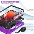 Shockproof Pancerne Etui z Uchwytem i Paskiem do Samsung Galaxy Tab S9 fioletowe
