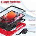 Shockproof Pancerne Etui z Uchwytem i Paskiem do Samsung Galaxy Tab S9 czerwone