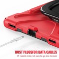 Shockproof Pancerne Etui z Uchwytem i Paskiem do Samsung Galaxy Tab S9 czerwone