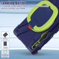 Shockproof Pancerne Etui z Uchwytem i Paskiem do Samsung Galaxy Tab S9 granatowo-zielone