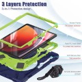 Shockproof Pancerne Etui z Uchwytem i Paskiem do Samsung Galaxy Tab S9 granatowo-zielone