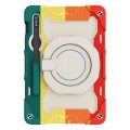 Shockproof Pancerne Etui z Uchwytem do Samsung Galaxy Tab S9 zielono-czerwone