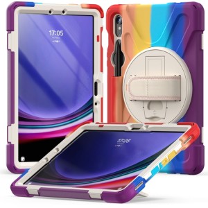 Shockproof  Pancerne Etui z Uchwytem i Paskiem do Samsung Galaxy Tab S9 kolorowe