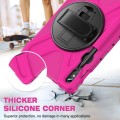 Shockproof Pancerne Etui z Uchwytem i Paskiem do Samsung Galaxy Tab S9 różowe