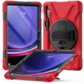 Shockproof Pancerne Etui z Uchwytem i Paskiem do Samsung Galaxy Tab S9 czerwone