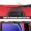 Shockproof Pancerne Etui z Uchwytem i Paskiem do Samsung Galaxy Tab S9 czerwone