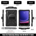 Shockproof Pancerne Etui z Uchwytem i Paskiem do Samsung Galaxy Tab S9 czarne