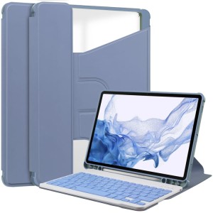 Fioletowe Obrotowe Etui Klawiatura do Samsung Galaxy Tab S9