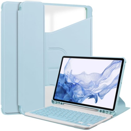 Niebieskie Obrotowe Etui Klawiatura do Samsung Galaxy Tab S9
