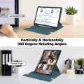 Zielone Obrotowe Etui Klawiatura do Samsung Galaxy Tab S9