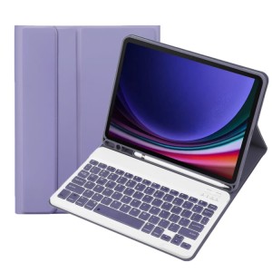 Fioletowe Etui Pokrowiec Klawiatura do Samsung Galaxy Tab S9