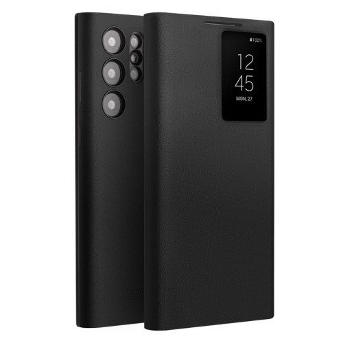 QIALINO Eleganckie Skórzane Etui do Samsung Galaxy S23 Ultra czarne