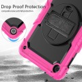 Shockproof Pancerne Etui z Paskiem, Uchwytem do Lenovo Tab M10 10.1 3 gen różowo-czarne