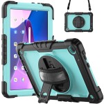 Shockproof  Pancerne Etui z Paskiem, Uchwytem do Lenovo Tab M10 10.1 3 gen miętowe