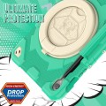 Spider Pancerne Etui z Uchwytem do Samsung Galaxy Tab S9 zielono-beżowe