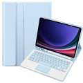 Niebieskie Etui Klawiatura z TouchPad do Samsung Galaxy Tab S9