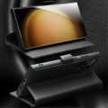 QIALINO Matowe Skórzane Etui do Samsung Galaxy S23 Ultra 5G czarne