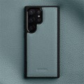 MELKCO Skórzane Etui Obudowa Plecki do Samsung Galaxy S23 Ultra niebieskie