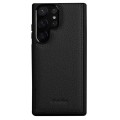 MELKCO Skórzane Etui Obudowa Plecki do Samsung Galaxy S23 Ultra czarne