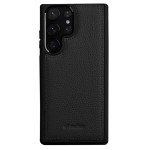 MELKCO Skórzane Etui Obudowa Plecki do Samsung Galaxy S23 Ultra czarne