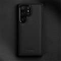 MELKCO Skórzane Etui Obudowa Plecki do Samsung Galaxy S23 Ultra czarne