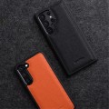 MELKCO Skórzane Etui Obudowa Plecki do Samsung Galaxy S23 Ultra czarne