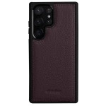 MELKCO Skórzane Etui Obudowa Plecki do Samsung Galaxy S23 Ultra fioletowe