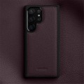 MELKCO Skórzane Etui Obudowa Plecki do Samsung Galaxy S23 Ultra fioletowe