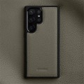 MELKCO Skórzane Etui Obudowa Plecki do Samsung Galaxy S23 Ultra szare