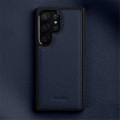 MELKCO Skórzane Etui Obudowa Plecki do Samsung Galaxy S23 Ultra granatowe