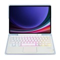 Niebieskie Etui Podświetlana Klawiatura z TouchPad do Samsung Galaxy Tab S9 FE