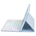 Niebieskie Etui Podświetlana Klawiatura z TouchPad do Samsung Galaxy Tab S9 FE