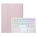 Różowe Etui Podświetlana Klawiatura z TouchPad do Samsung Galaxy Tab S9 FE