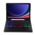Czarne Etui Podświetlana Klawiatura z TouchPad do Samsung Galaxy Tab S9 FE