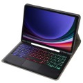 Czarne Etui Podświetlana Klawiatura z TouchPad do Samsung Galaxy Tab S9 FE