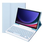 Niebieskie Etui Pokrowiec Klawiatura do Samsung Galaxy Tab S9 FE