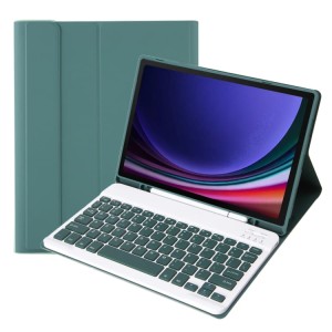 Zielone Etui Pokrowiec Klawiatura do Samsung Galaxy Tab S9 FE