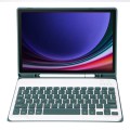 Zielone Etui Pokrowiec Klawiatura do Samsung Galaxy Tab S9 FE