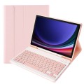 Różowe Etui Pokrowiec Klawiatura do Samsung Galaxy Tab S9 FE