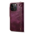 Denior Skórzane Etui Pokrowiec do iPhone 15 Pro Max fioletowe