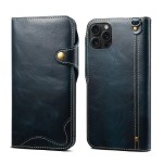 Denior Skórzane Etui Pokrowiec do iPhone 15 Pro Max granatowe