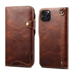 Denior Skórzane Etui Pokrowiec do iPhone 15 Pro Max brązowe